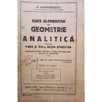 Curs elementar de geometrie analitica pentru clasa a VIIIa