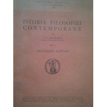 Istoria filosofiei contemporane, vol. I (dedicatie)