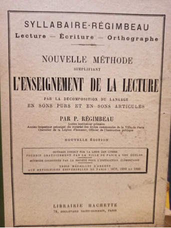 Nouvelle methode simplifiant l'enseignement de la lecture