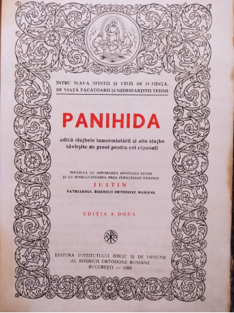 Panihida, editia a doua