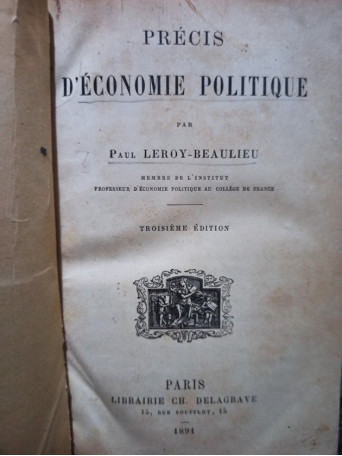 Precis d'economie politique