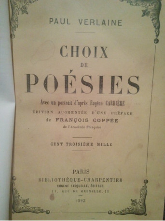 Choix de poesies