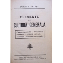 Elemente de cultura generala