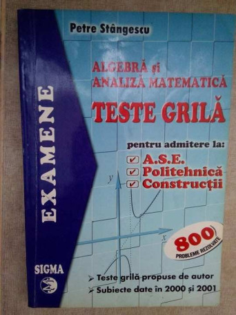 Algebra si analiza matematica, teste grila