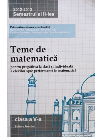 Teme de matematica clasa a V-a, semestrul al II-lea