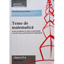 Teme de matematica clasa a V-a, semestrul I