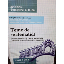 Teme de matematica clasa a VIIa, semestrul al IIlea