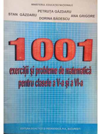 1001 exercitii si probleme de matematica pentru clasele a Va si a VIa