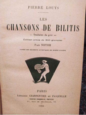 Les chansons de bilitis