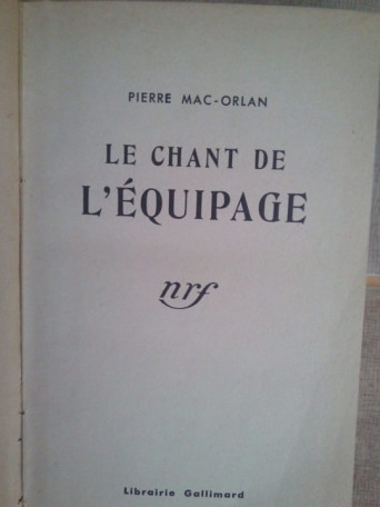 Le chant de l'equipage