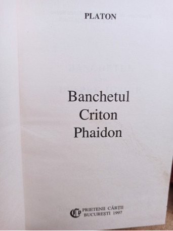 Banchetul - Criton - Phaidon