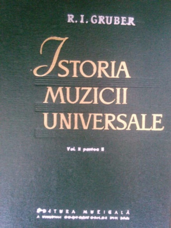 Istoria muzicii universale, vol. II, partea II