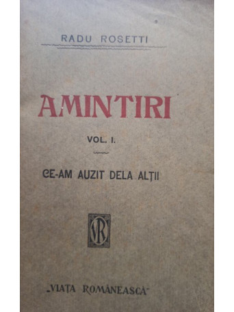 Amintiri, vol. I