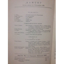 Ramuri - Revista literara anul 31, nr. 1 - 2, Ianuarie - Februarie 1939