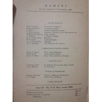 Ramuri - Revista literara anul 31, nr. 5 - 6, Mai - Iunie 1939