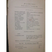 Ramuri - Revista literara anul 32, nr. 6-8, Iunie - Iulie 1940