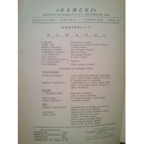 Ramuri - Revista literara anul al XXXIX-lea, nr. 1-2, Ianuarie - Februarie 1939