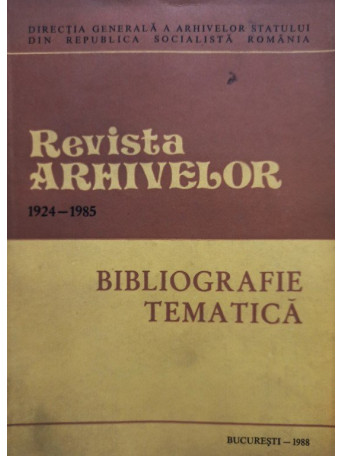 Revista arhivelor 1924