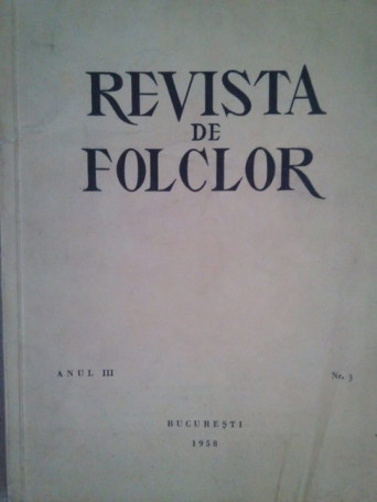 Revista de folclor, anul III, nr. 3