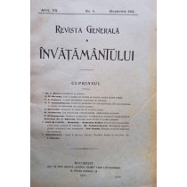 Revista generala a invatamantului, anul VII, nr. 4, noiembrie 1911