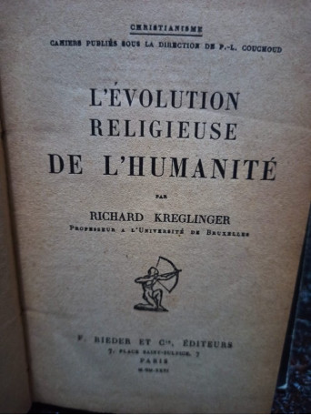 L'evolution religieuse de l'humanite