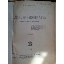 Antropogeografia pentru clasa a VI a secundara