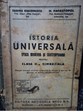 Istoria universala - Epoca moderna si contemporana