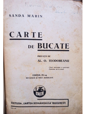 Carte de bucate, editia a IVa