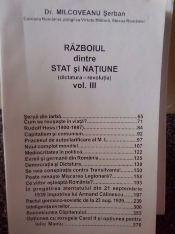 Razboiul dintre stat si natiune, vol. III