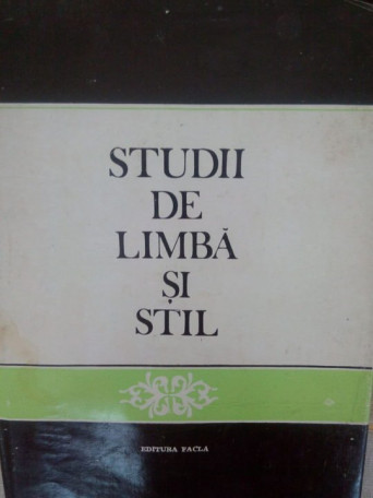 Studii de limba si stil