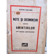 Note si desmintiri asupra amintirilor dnei Sabina Cantacuzino (semnata autor)