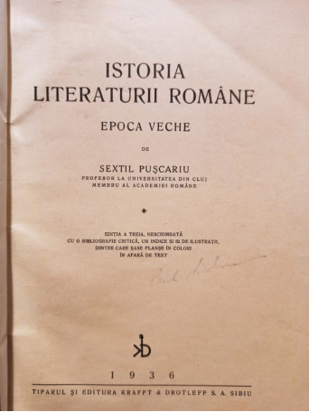 Istoria literaturii romane