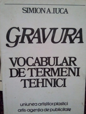 Gravura. Vocabular de termeni tehnici