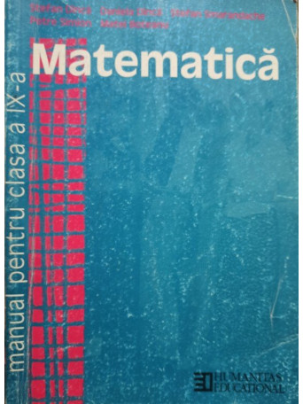 Matematica - Manual pentru clasa a IXa