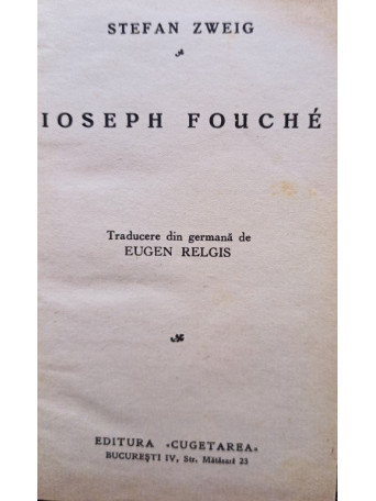 Ioseph Fouche, editia I