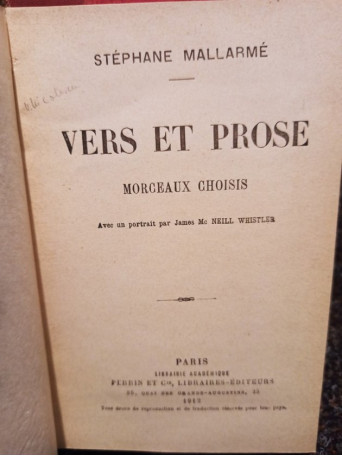 Vers et prose