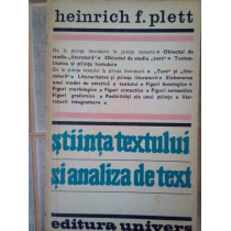 Stiinta textului si analiza de text