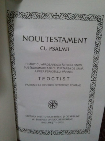 Noul Testament cu Psalmii