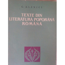 Texte din literatura poporana romana