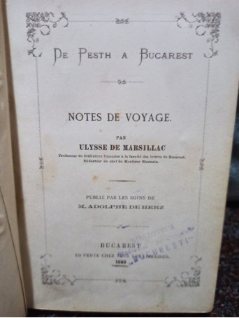 De Pesth a Bucarest - Notes de voyage