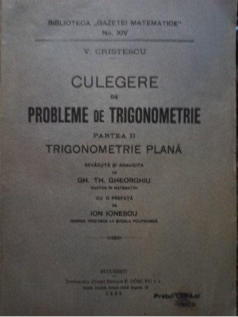 Culegere de probleme de trigonometrie partea II - Trigonometrie plana