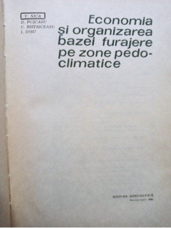 Economia si organizarea bazei furajere pe zone pedoclimatice