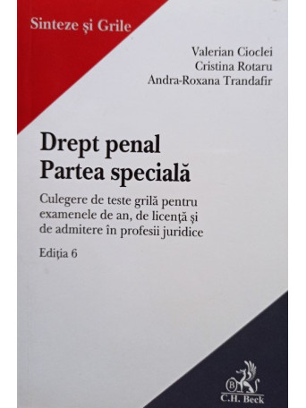 Valerian Cioclei - Drept penal - Partea speciala, editia 6 - 2020 - brosata