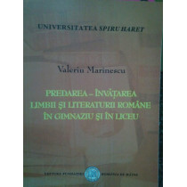 Predarea-invatarea limbii si literaturii romane in gimnaziu si liceu