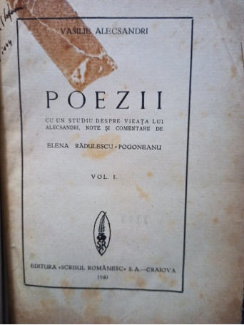 Poezii, vol. I