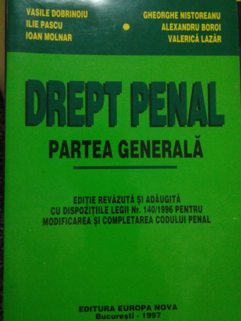 Drept penal. Partea generala