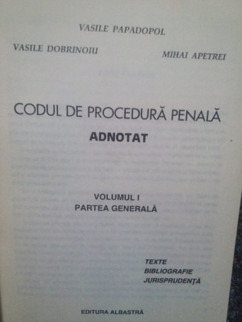 Codul de procedura penala adnotat