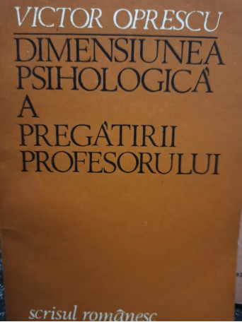 Dimensiune psihologica a pregatirii profesorului