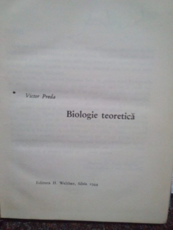 Biologie teoretica