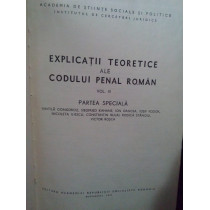 Explicatii teoretice ale codului penal roman, vol. III